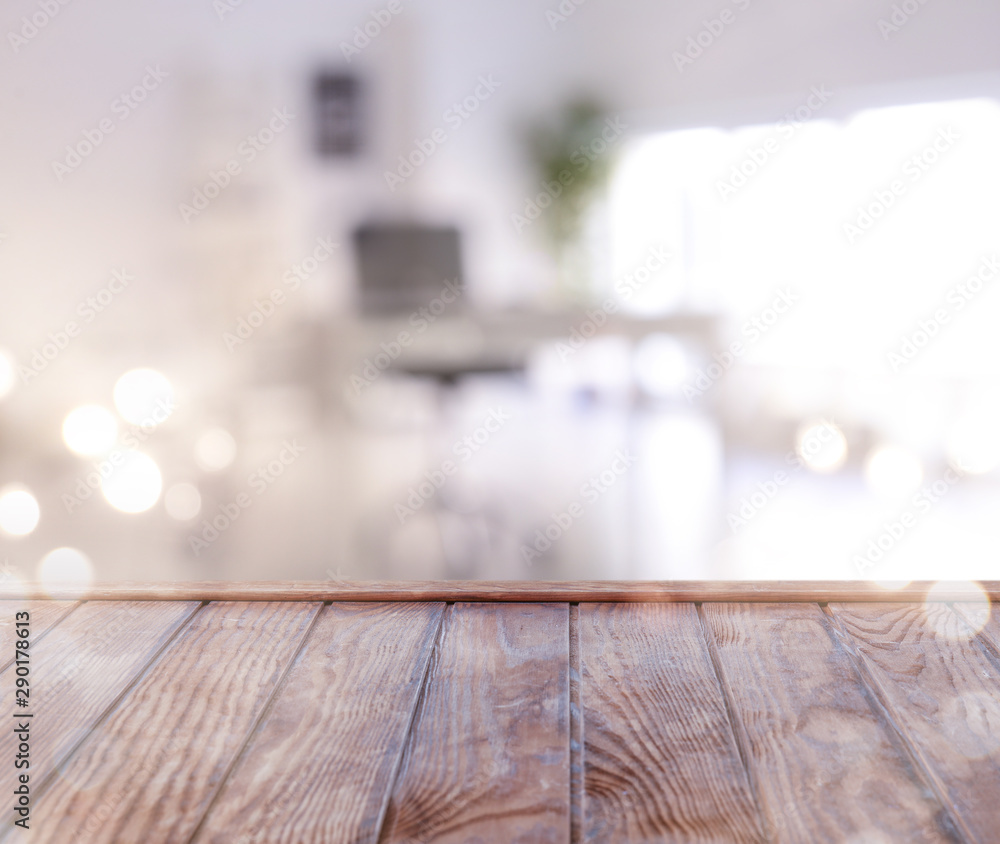 Wooden surface against white background