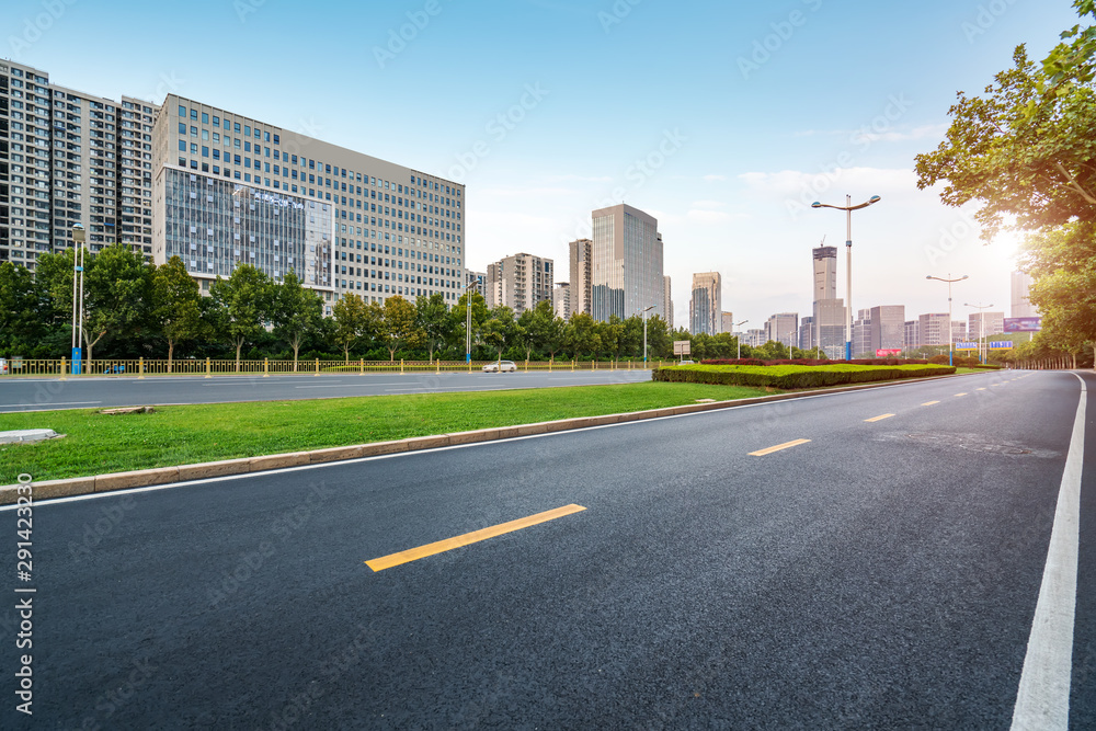 中国济南城市道路与建筑景观