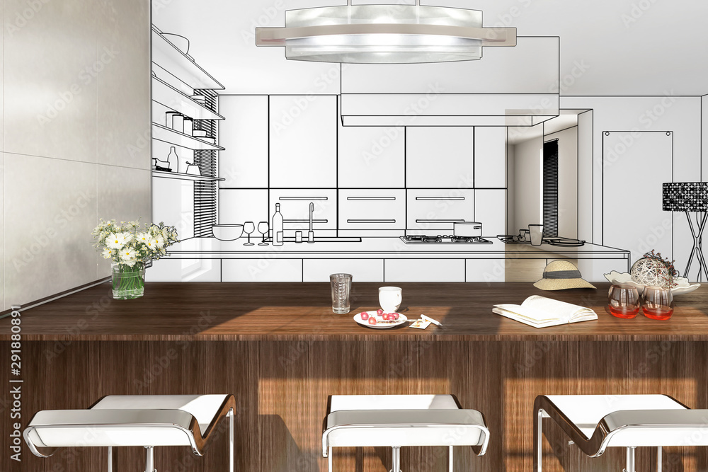 Modern Kitchen Arrangement (overview)