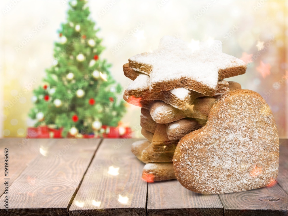 christmas cookies isolated on a white background