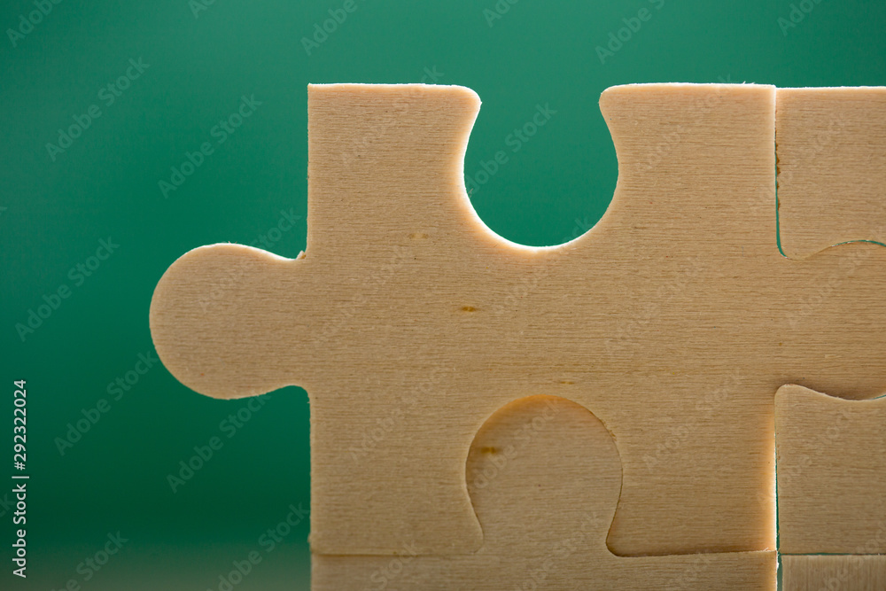 Creative solution for idea - business concept, jigsaw puzzle on the blackboard