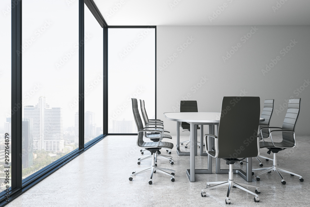 Minimalistic meeting room interior