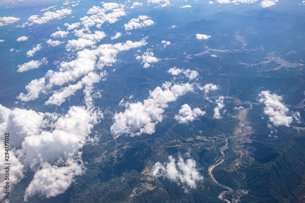 blue sky with clouds