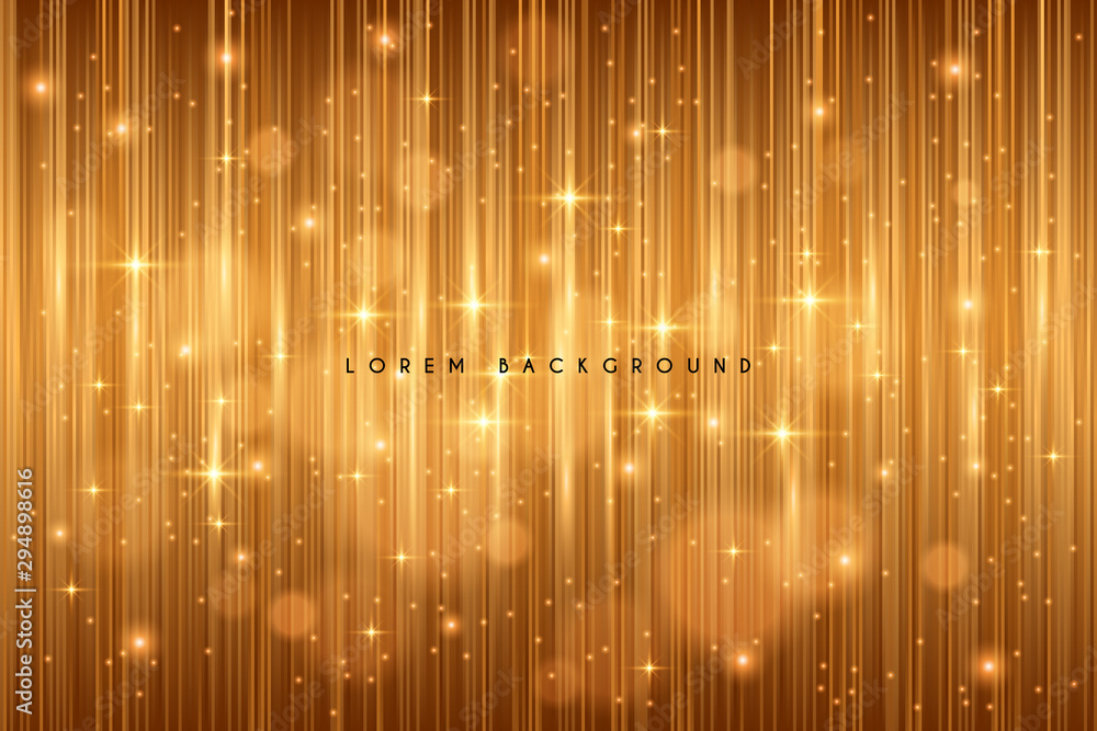 Glowing golden light rain background