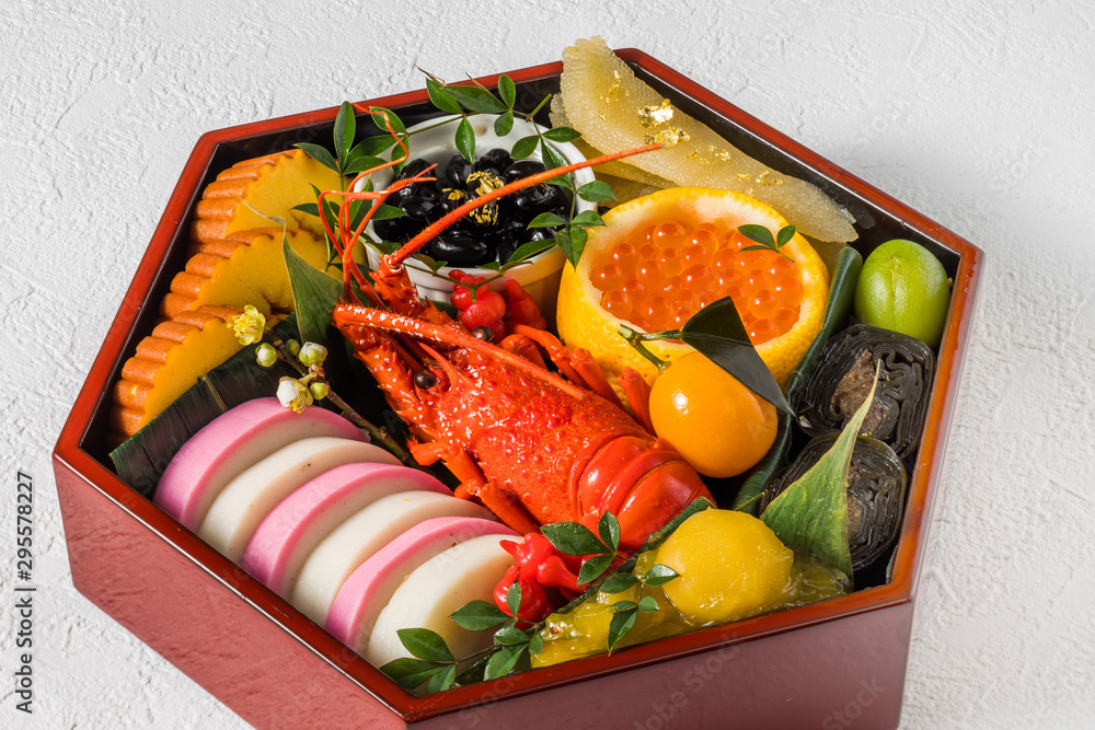 一般的なおせち料理 General Japanese New Year dishes(osechi)