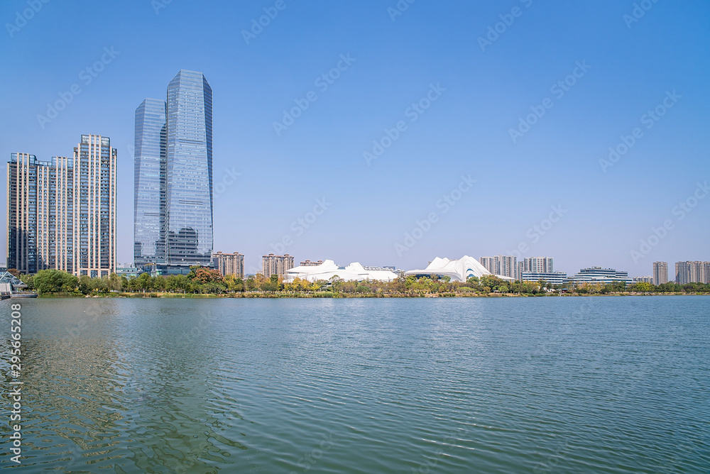 中国湖南省长沙市湘江新区城市风光