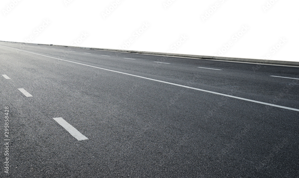 Asphalt road view from side