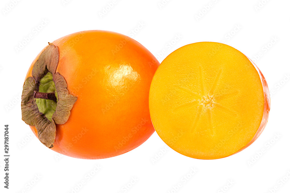 Persimmon fruit isolated on white background