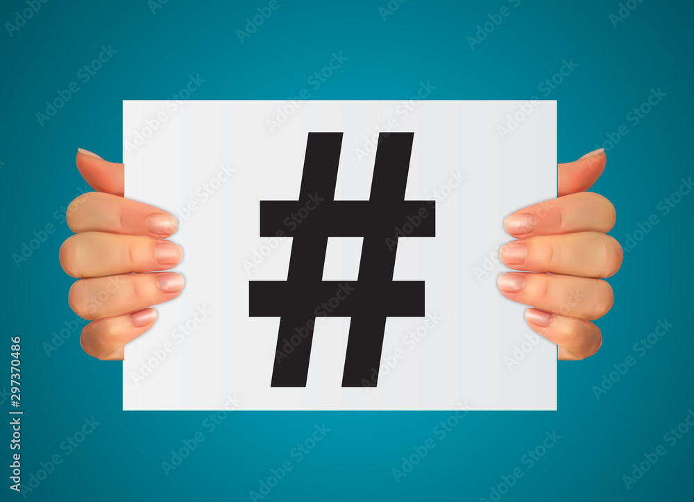 Hashtag icon template design. Vector Illustration