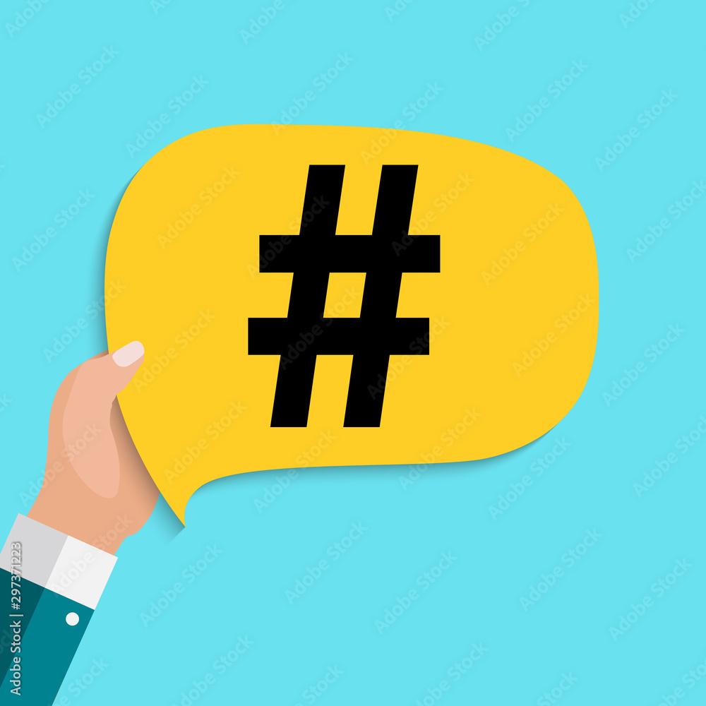 Hashtag icon template design. Vector Illustration