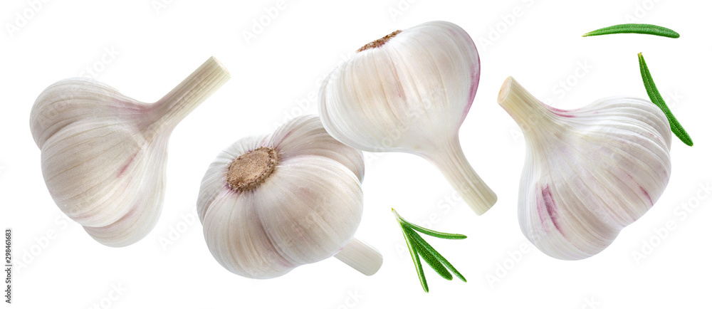 Garlic isolated on white background with clipping path