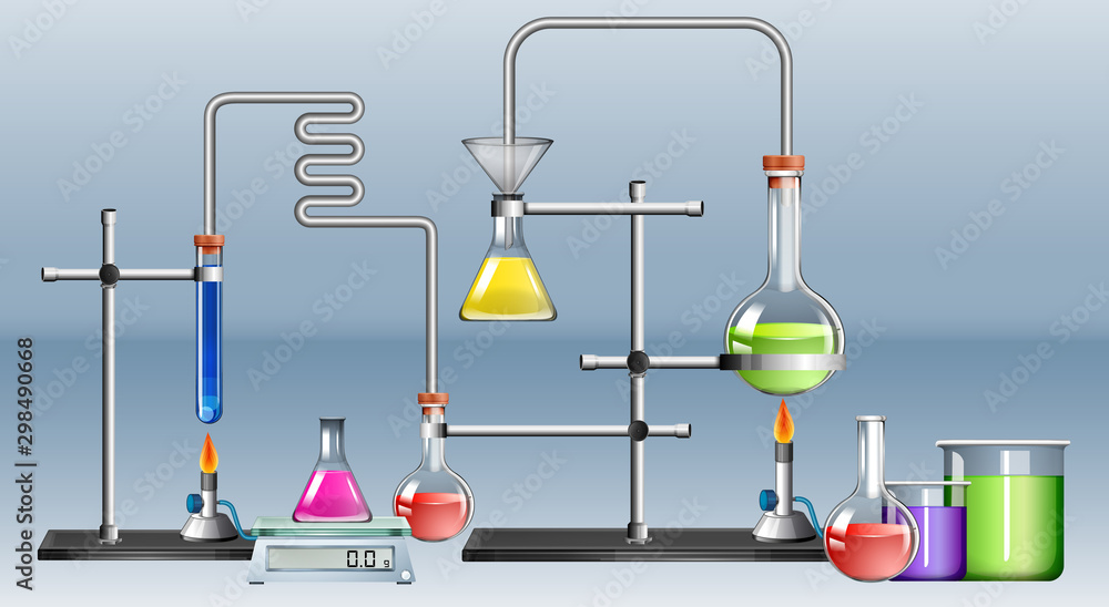 Science lab with many equipments