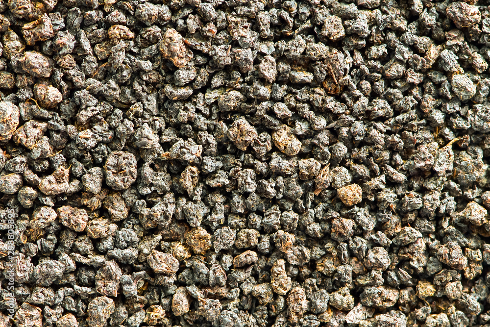 Texture of granular black tea