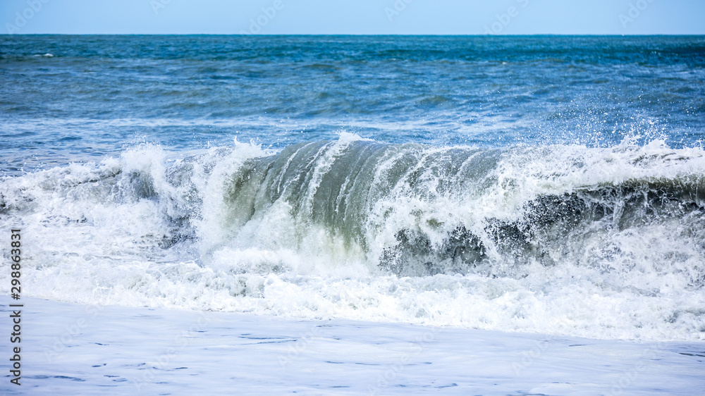 stormy ocean scenery background