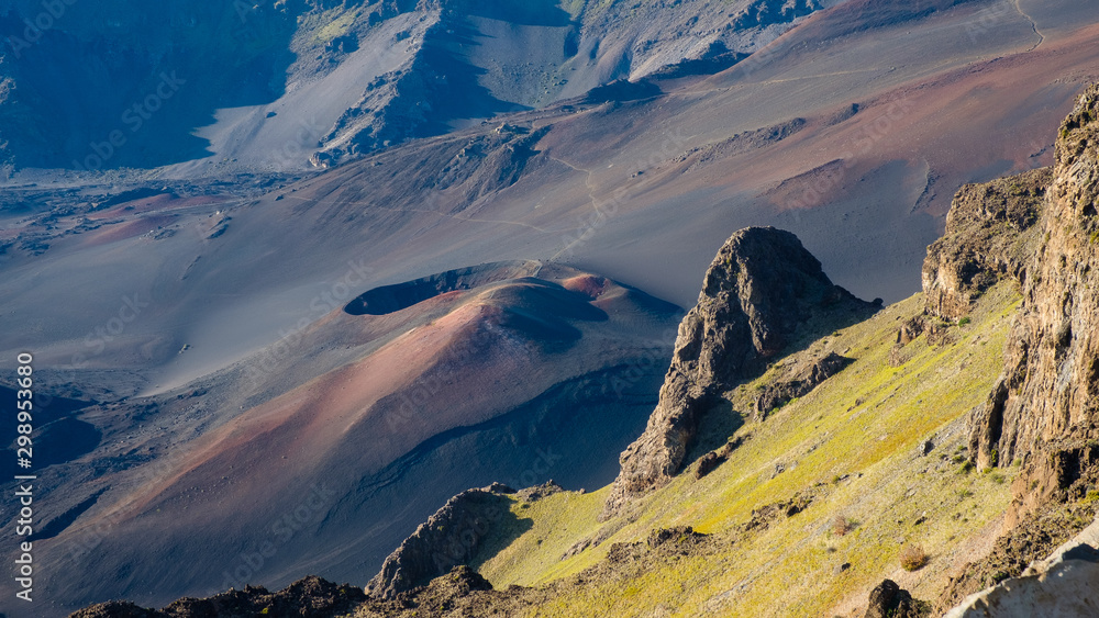 哈雷卡拉火山的火星坑景观