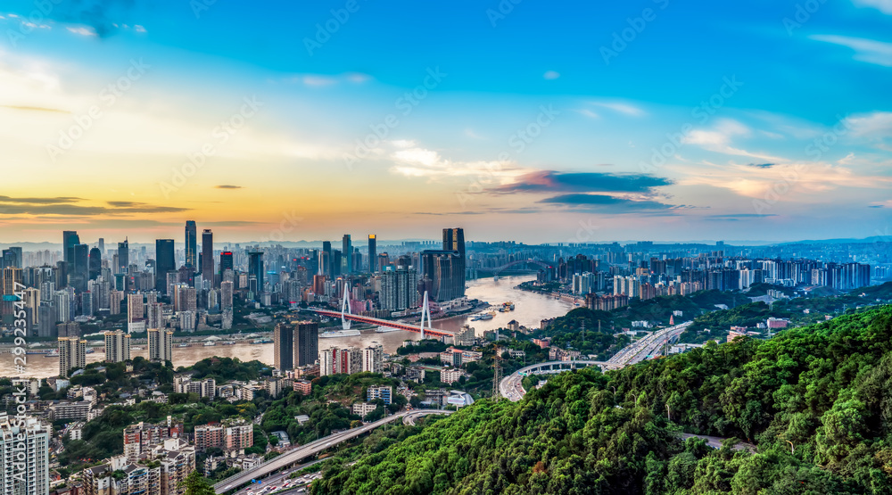 重庆建筑与城市天际线夜景……