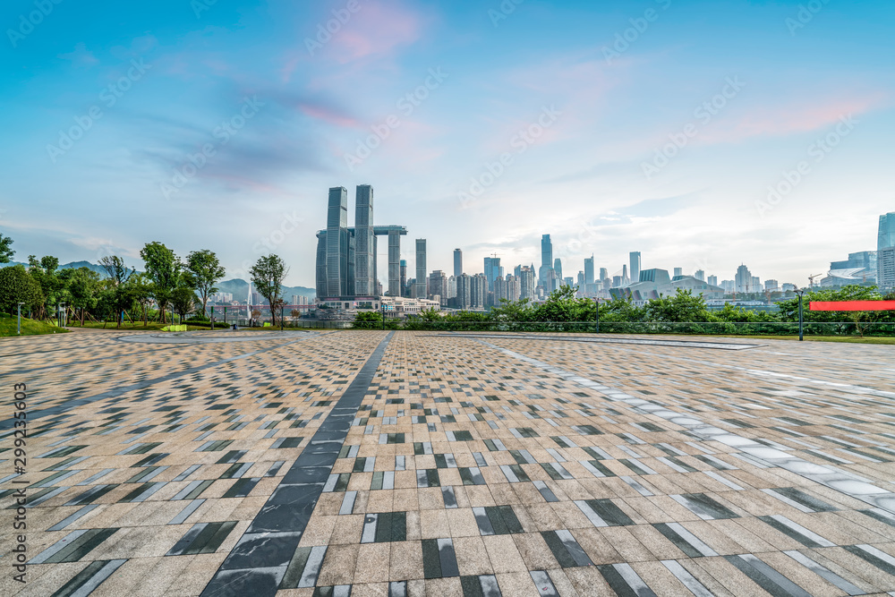 现代建筑景观与城市天际线……