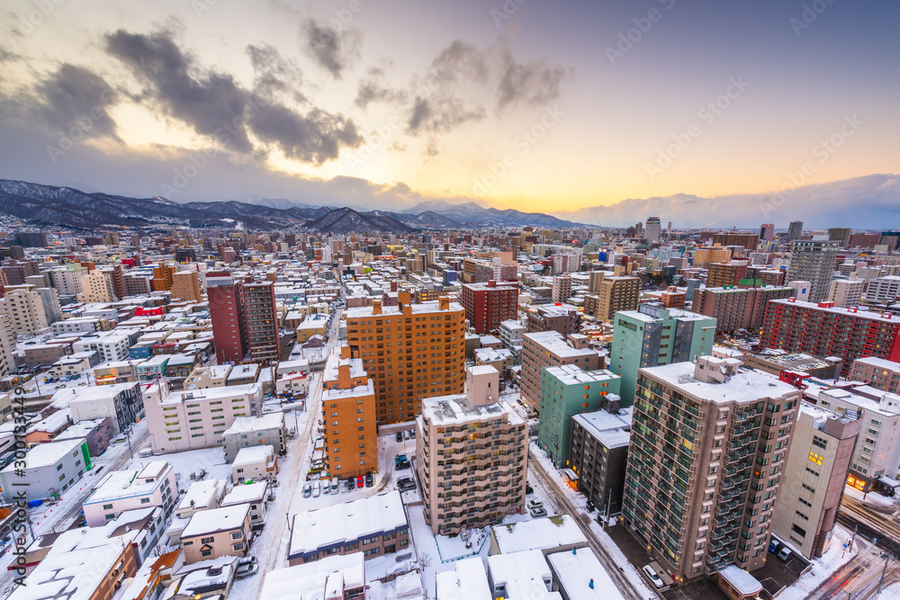 日本北海道札幌城市景观