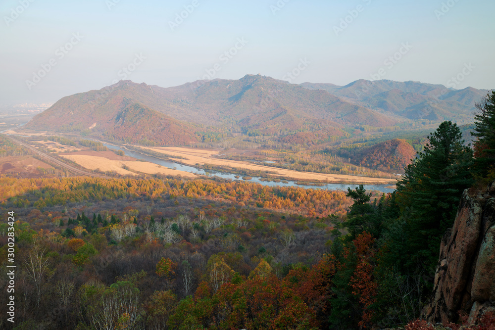 Xianweng mountains landscape sunrise.