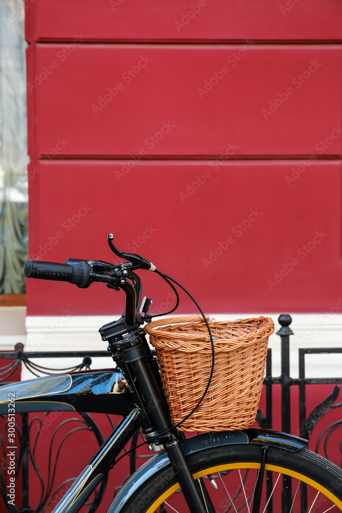 Modern bicycle on city street