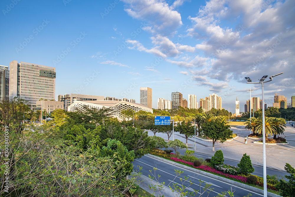 中国广州南沙自由贸易区城市景观