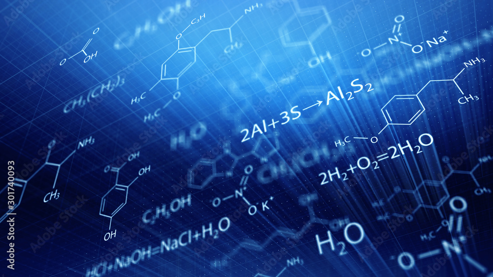 Chemistry and Medical abstract blue background . 3d rendering