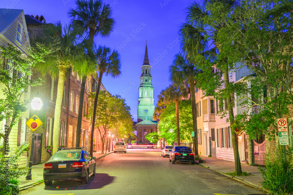 Charleston, South Carolina, USA view of the French Quarter