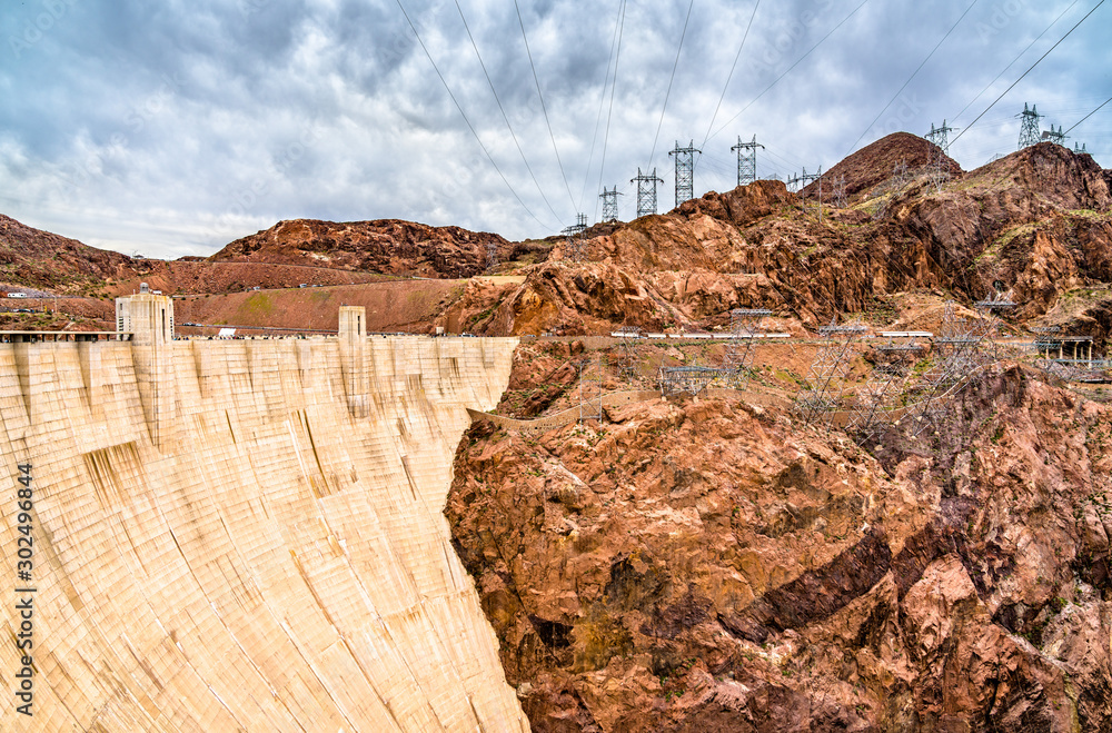 Hoover Dam on the Colorado River, the USA