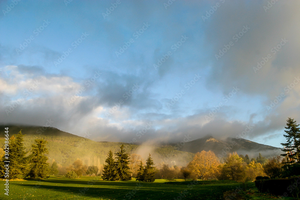 Cloudy landscape in San Lorenzo del Escorial.