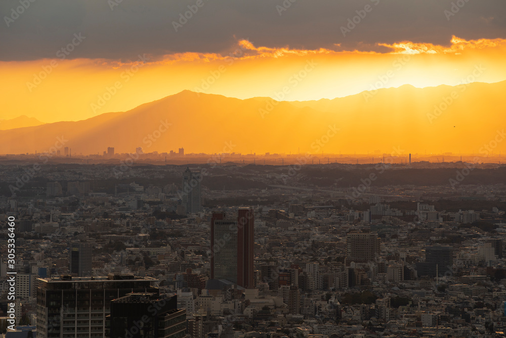 日本・東京・夕方