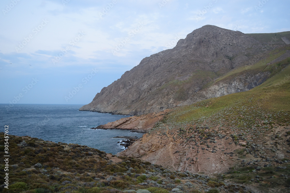 土耳其爱琴海Gokceada岛的海景