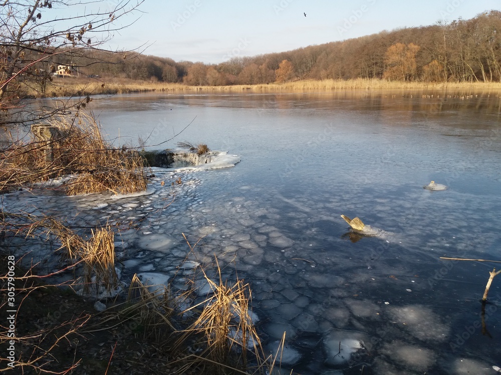 lake in autumn.landskape.water.nature