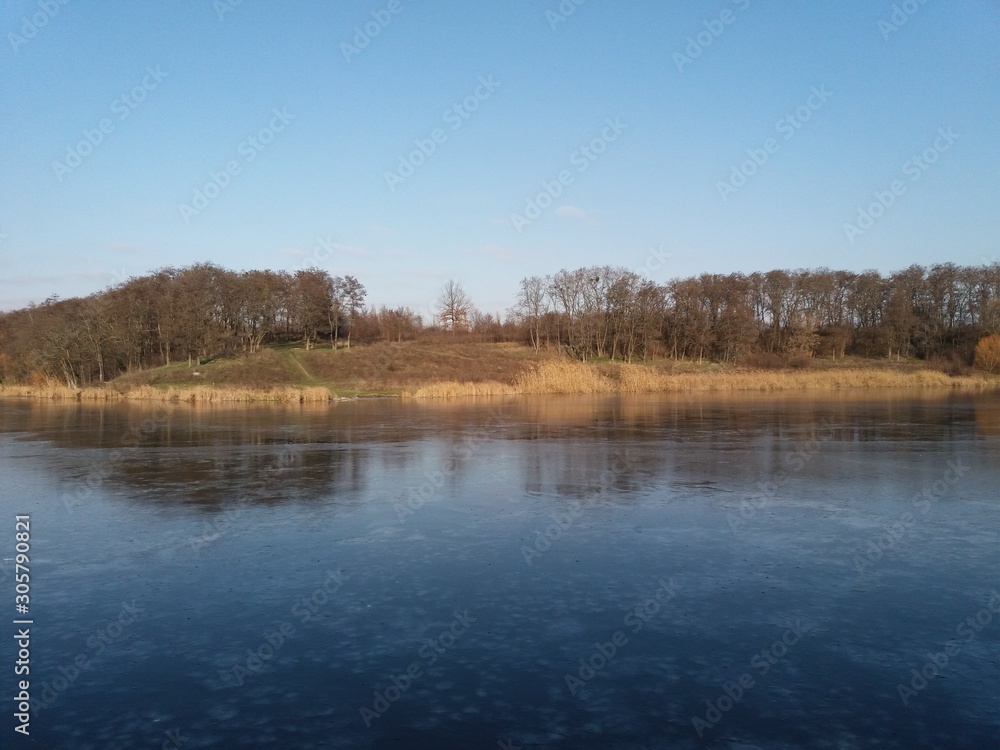 lake in autumn.landskape.water.nature