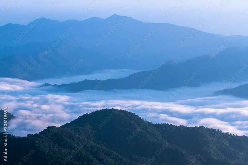 aerial view of the mountains