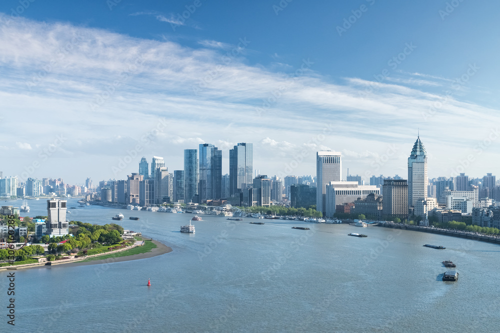 beautiful cityscape of shanghai