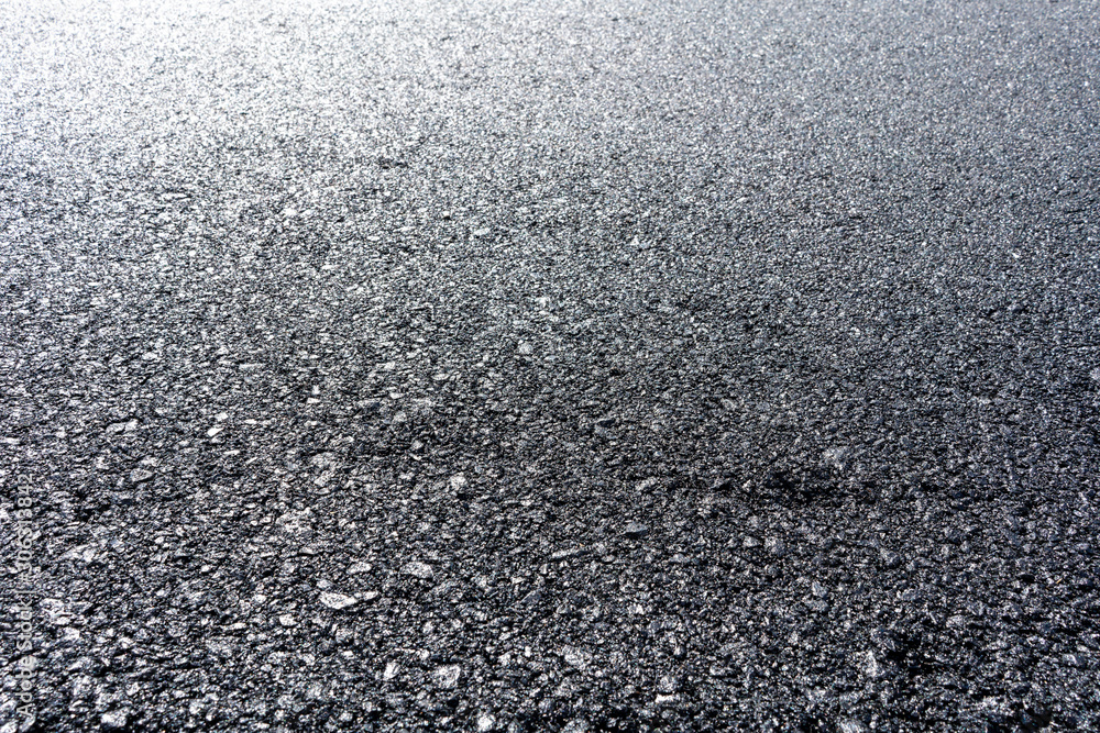 Texture of asphalt background new road.