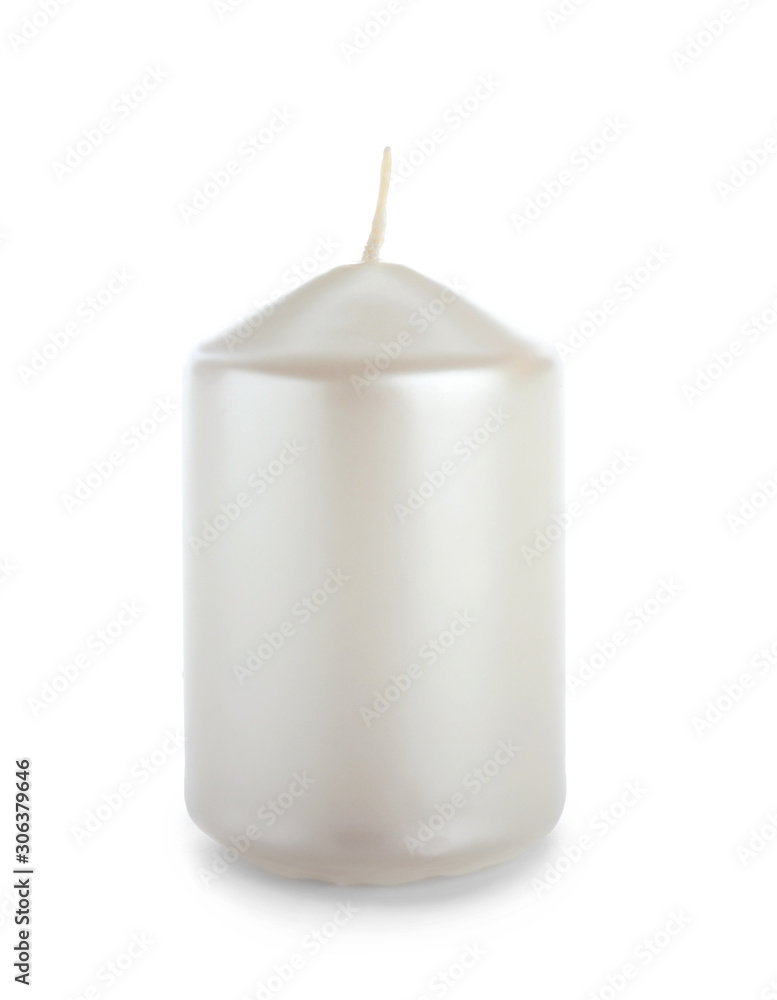 Beautiful candle isolated on white