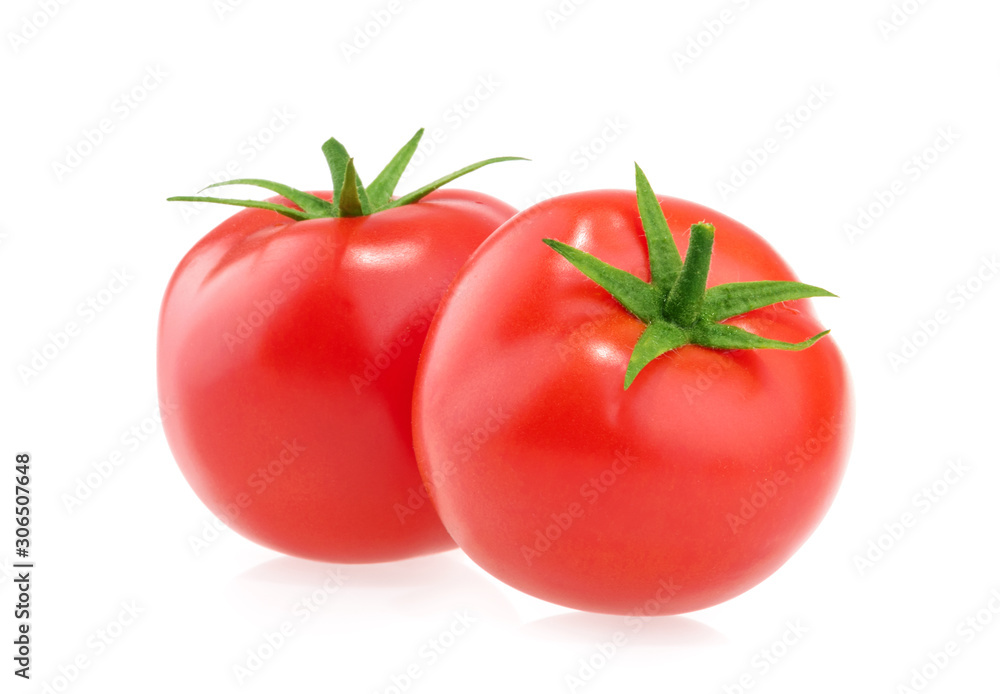 Tomato isolated on white background with clipping path