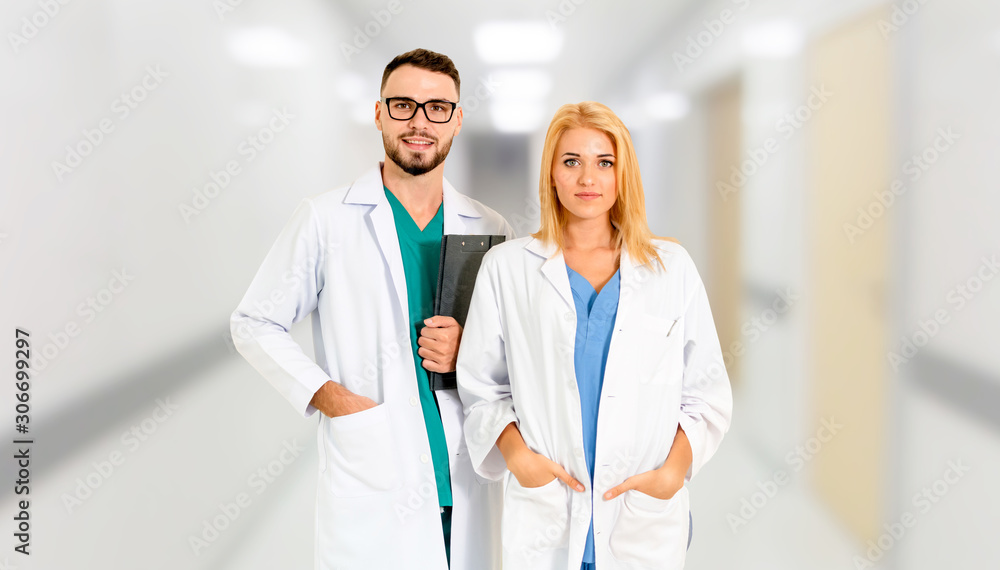 Doctor working with another doctor in the hospital. Healthcare and medical service.