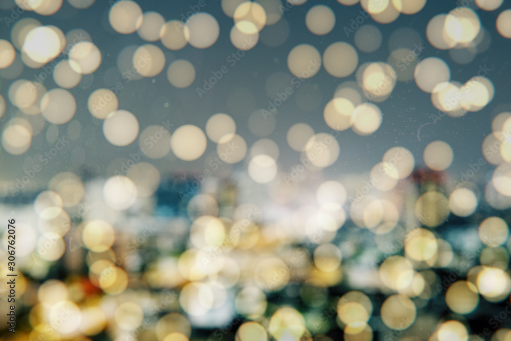 Gold lights bokeh background