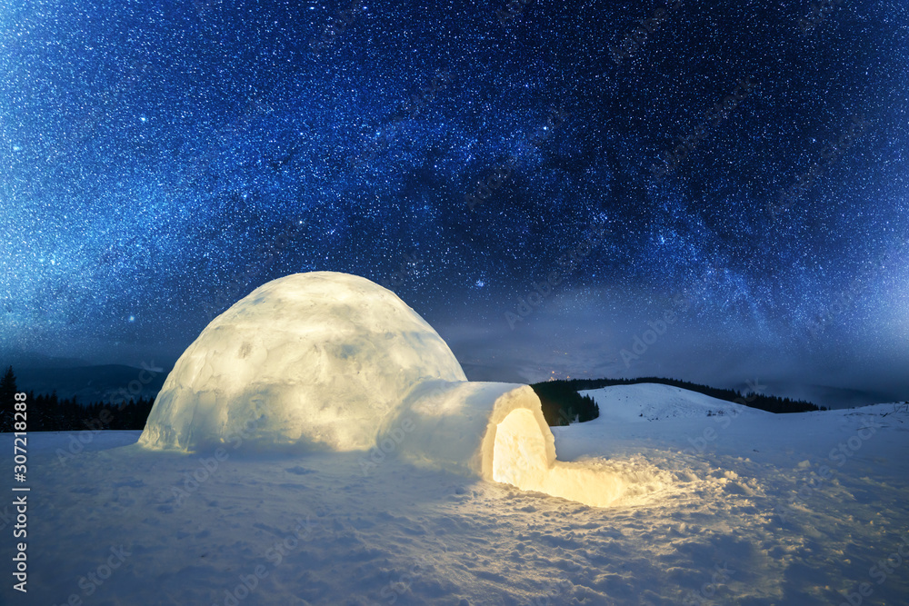 白雪皑皑的Wintry场景