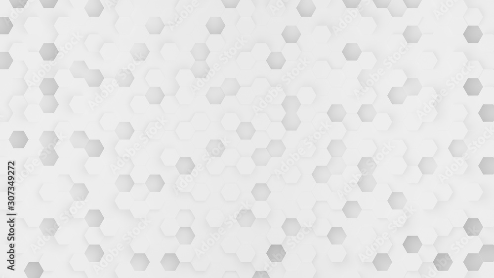 White hexagon abstract background with futuristic pattern digital technology or honeycomb style. Mod