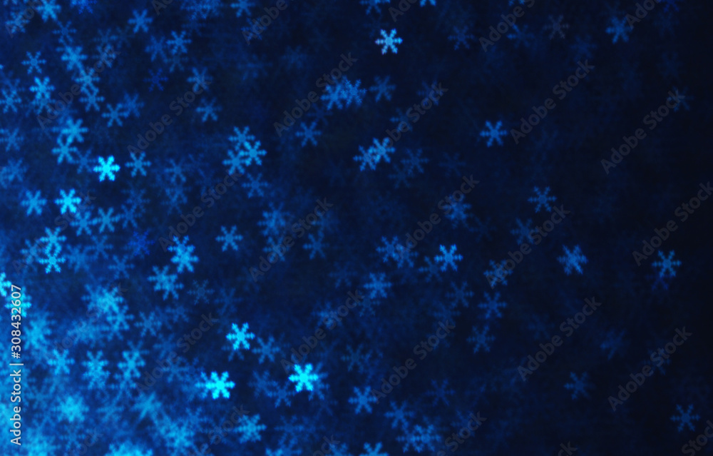 Abstract blue Christmas background  snowflakes