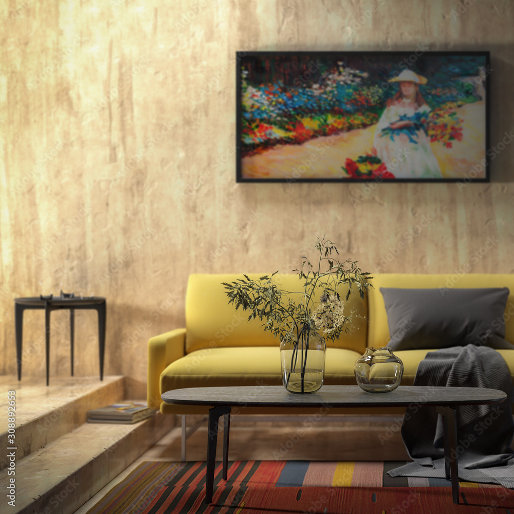 Contemporary Furnishing Presentation (focused) - 3d visualization