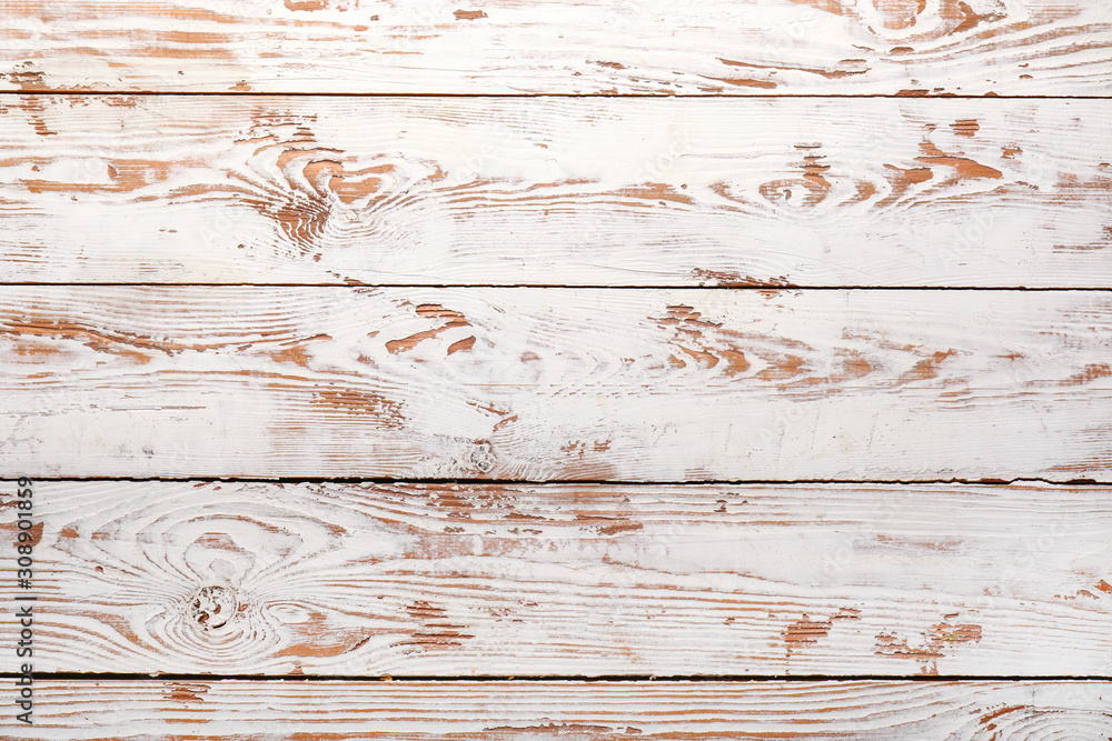 White wooden texture as background