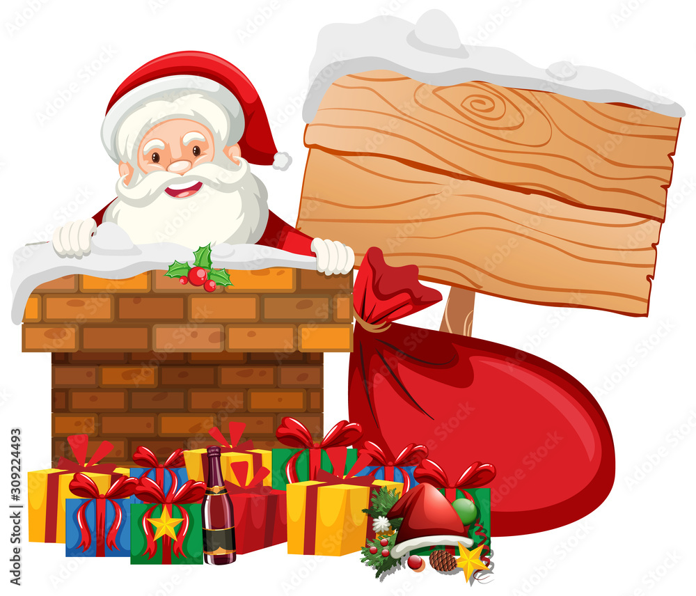 Christmas theme with Santa and presents