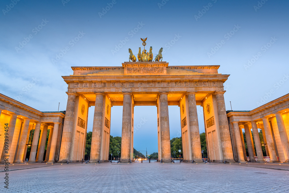 Brandenburg Gate in Berlin, Germany.