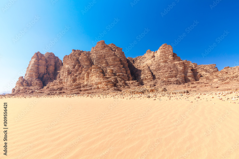 Rock Formations of Wadi Rum Yellow Desert