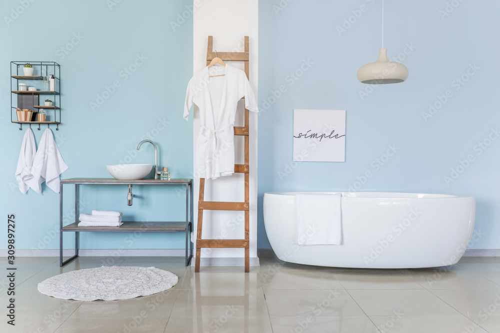 Interior of modern comfortable bathroom