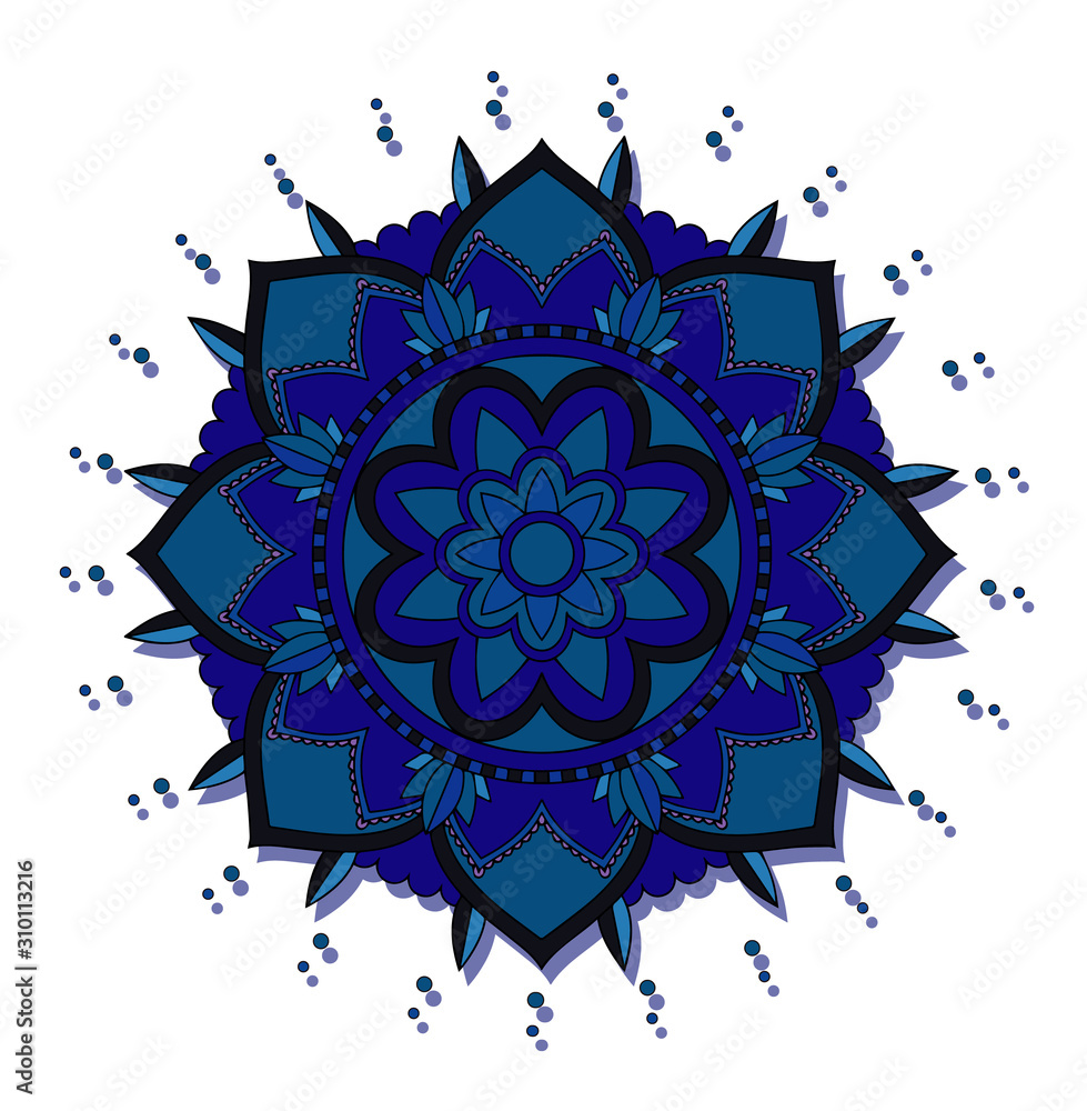 Mandala patterns on isolated background